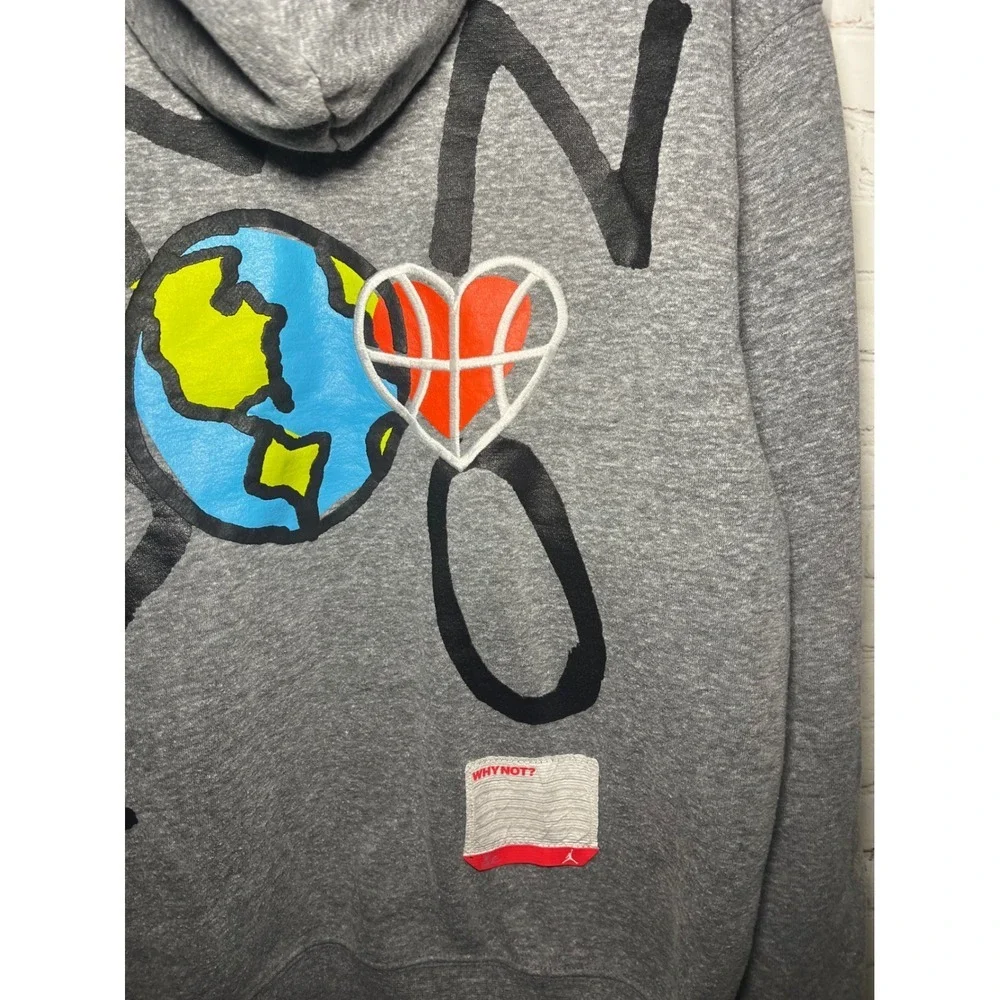 Jordan X Russell Westbrook Why Not? Pullover‎ Hoodie Mens Grey Sz Med